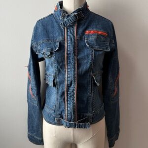 Vintage cargo style denim jacket